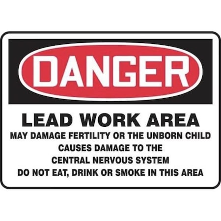 Accuform OSHA DANGER SAFETY SIGN LEAD WORK MCAW188VP MCAW188VP